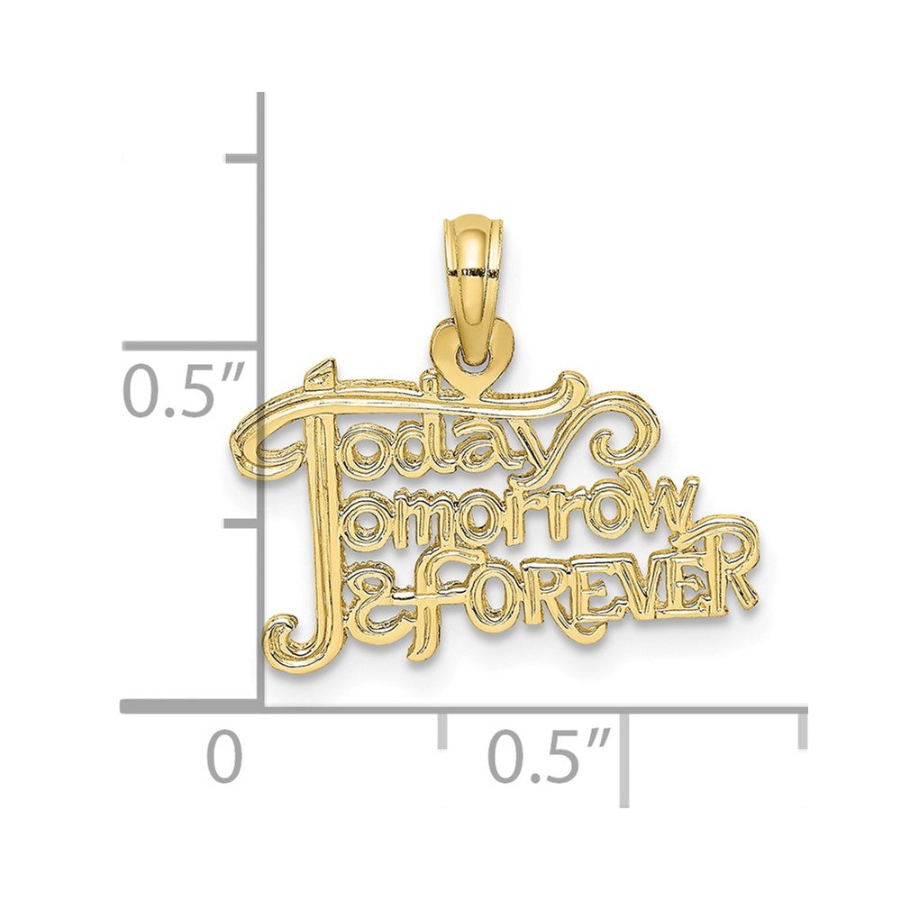 10K Yellow Gold 10K Today Tomorrow And Forever Charm
