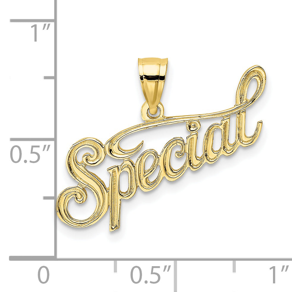 10K Yellow Gold 10K Polished And Textured Special Pendant