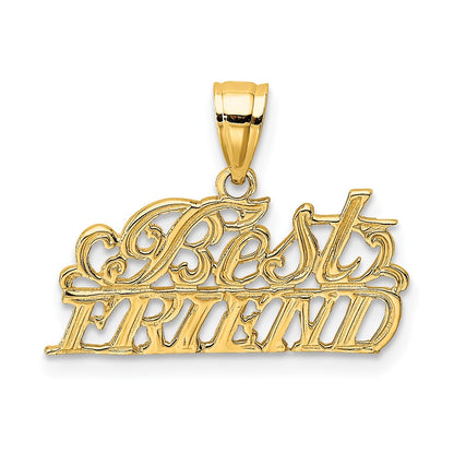10K Yellow Gold 10K Best Friend Pendant