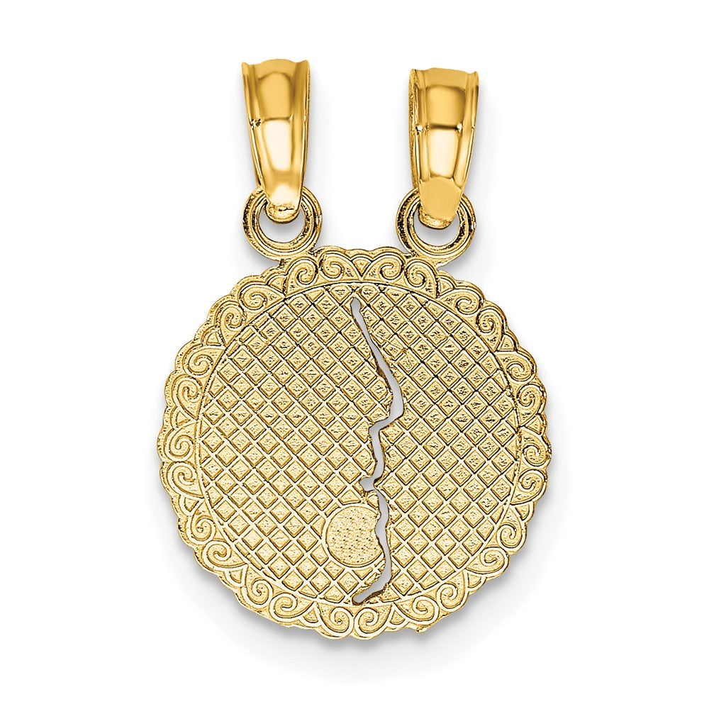 10K Yellow Gold 10K Best Friends Forever Break Apart Pendant