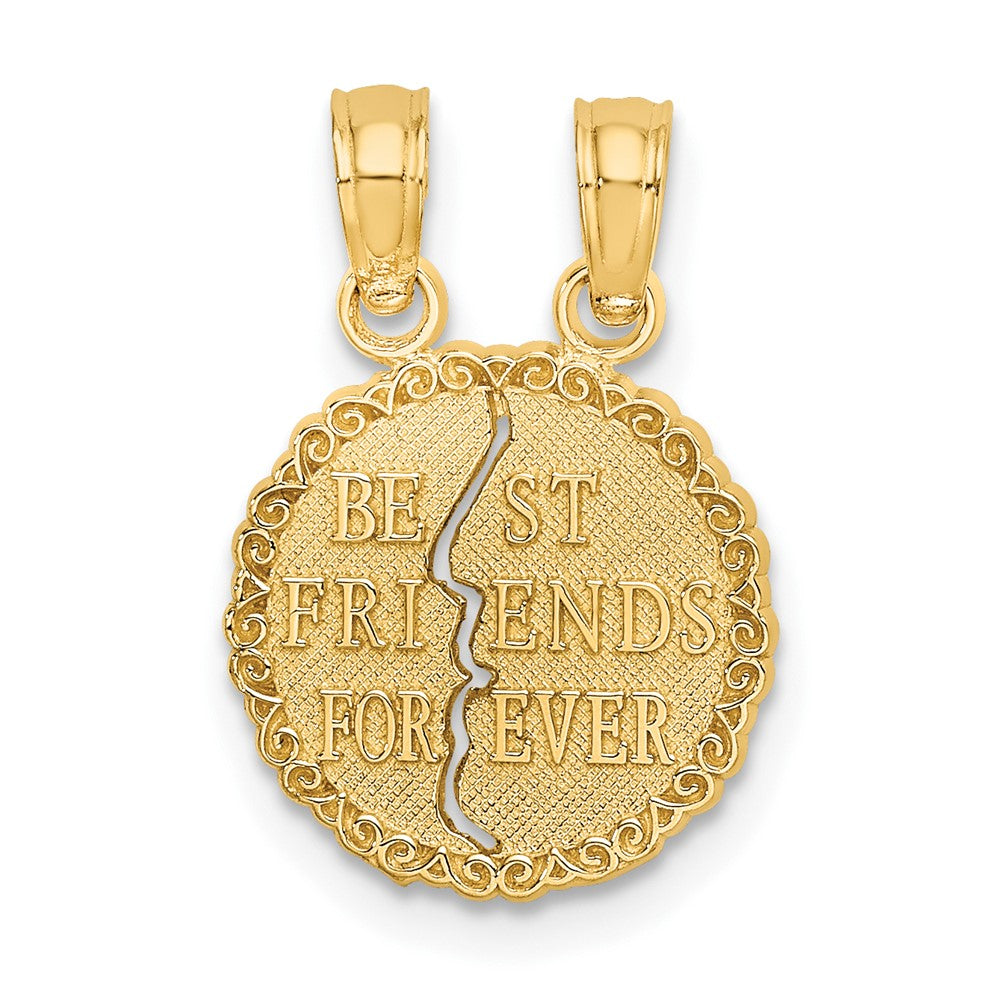 10K Yellow Gold 10K Best Friends Forever Break Apart Pendant