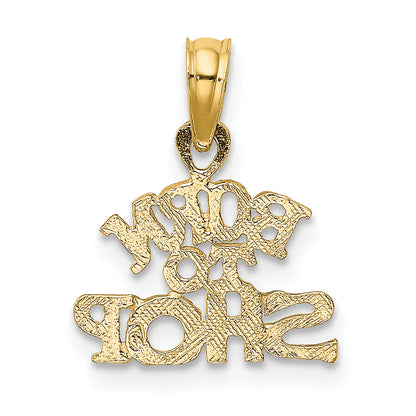 10K Yellow Gold 10K Born To Shop Charm