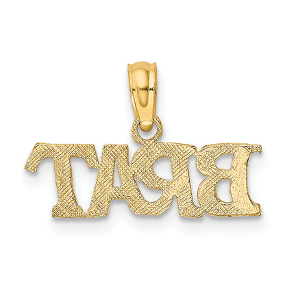 10K Yellow Gold 10K Polished Brat Charm