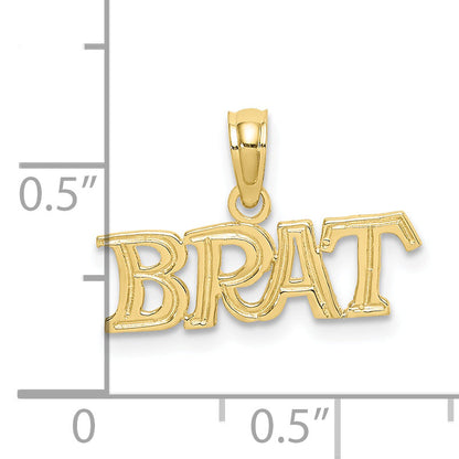 10K Yellow Gold 10K Polished Brat Charm