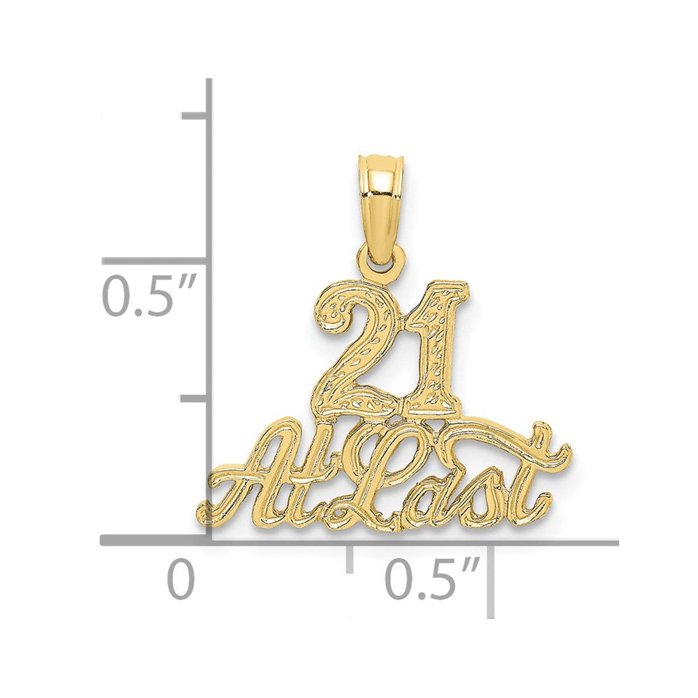 10K Yellow Gold 10K 21 At Last Pendant