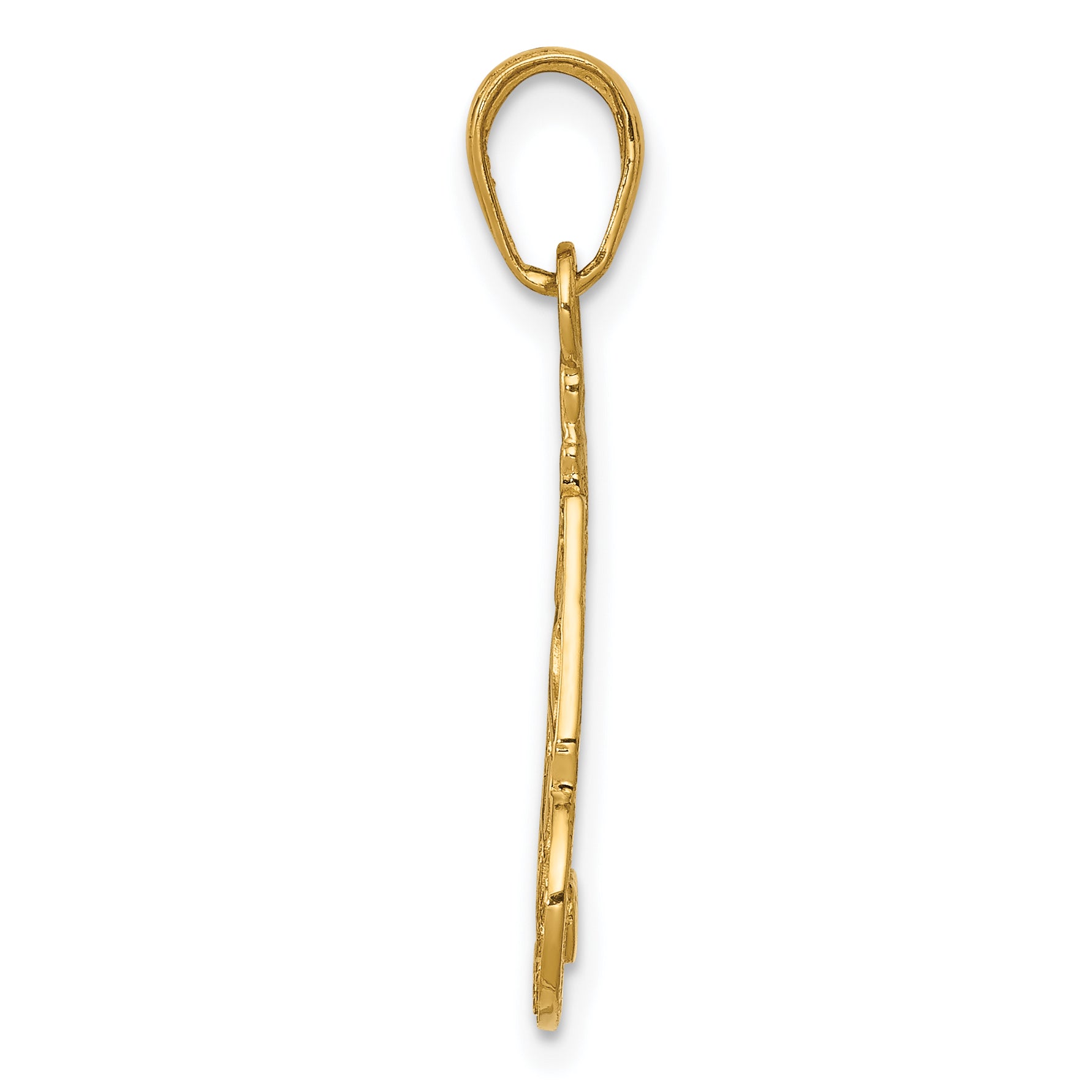 10K Yellow Gold 10K Slice Of Cake With Candle Happy Birthday Pendant