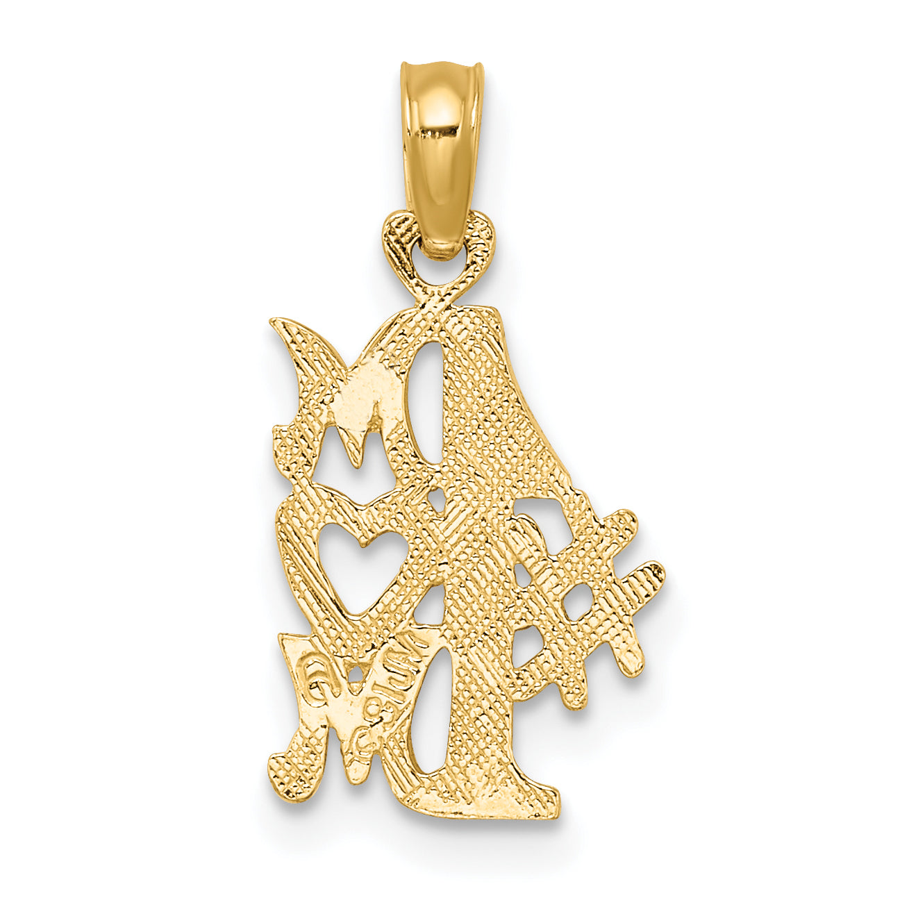 10K Yellow Gold 10K #1 Mom Pendant