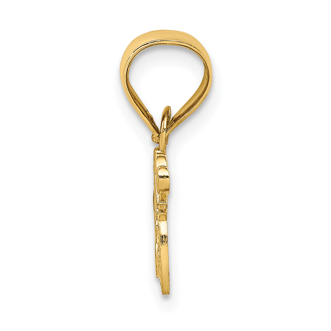 10K Yellow Gold 10K Mom With Heart Pendant