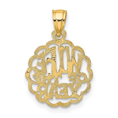 10K Yellow Gold 10K Wife Of The Year Pendant