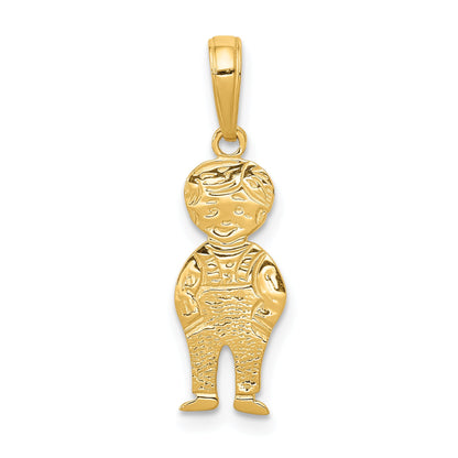 10K Yellow Gold 10K Boy With Hands In Pocket Pendant