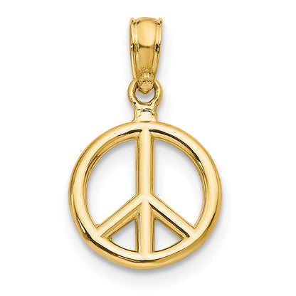 10K Yellow Gold 10K Polished Peace Symbol Pendant