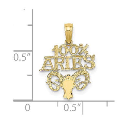 10K Yellow Gold 10K 100% Aries Zodiac Charm