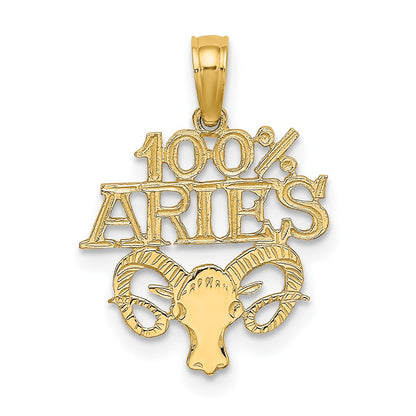 10K Yellow Gold 10K 100% Aries Zodiac Charm