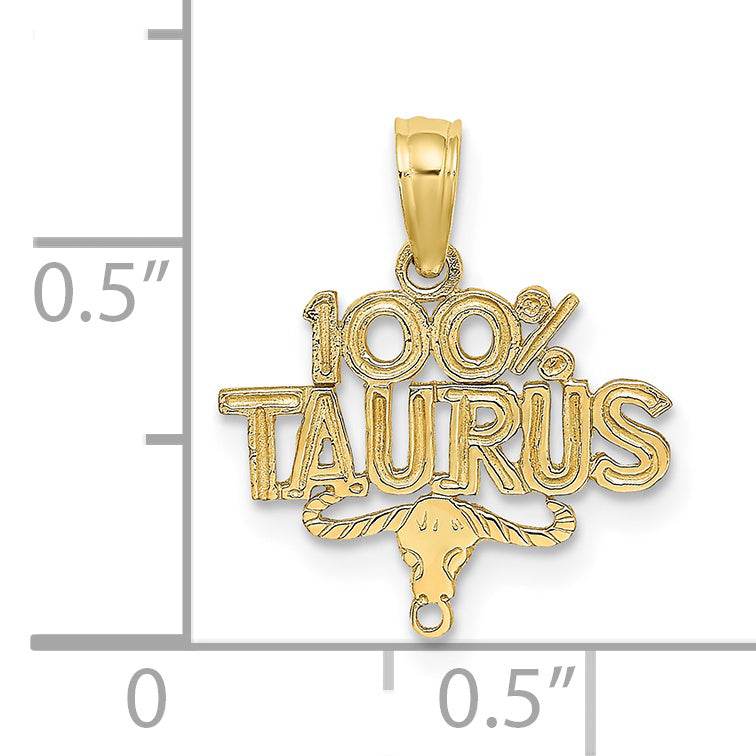 10K Yellow Gold 10K 100% Taurus Zodiac Charm