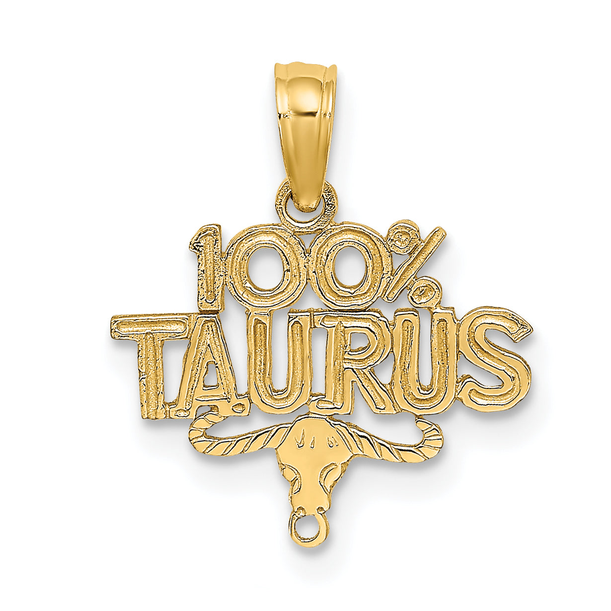 10K Yellow Gold 10K 100% Taurus Zodiac Charm