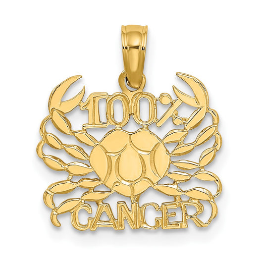 10K Yellow Gold 10K 100% Cancer Zodiac Charm