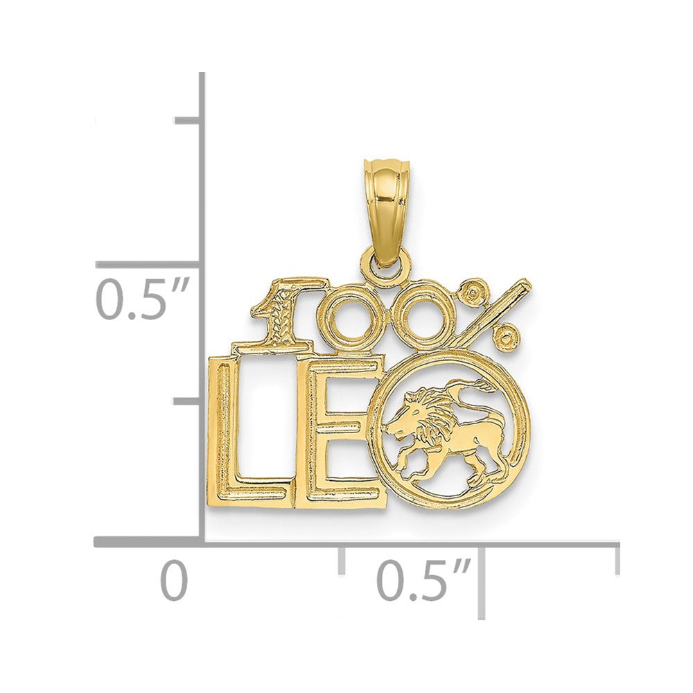 10K Yellow Gold 10K 100% Leo Zodiac Charm