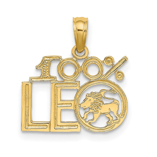 10K Yellow Gold 10K 100% Leo Zodiac Charm