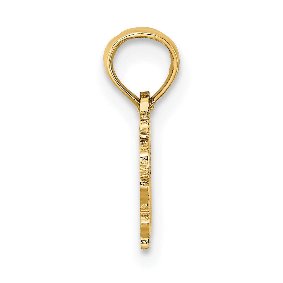 10K Yellow Gold 10K 100% Virgo Zodiac Charm