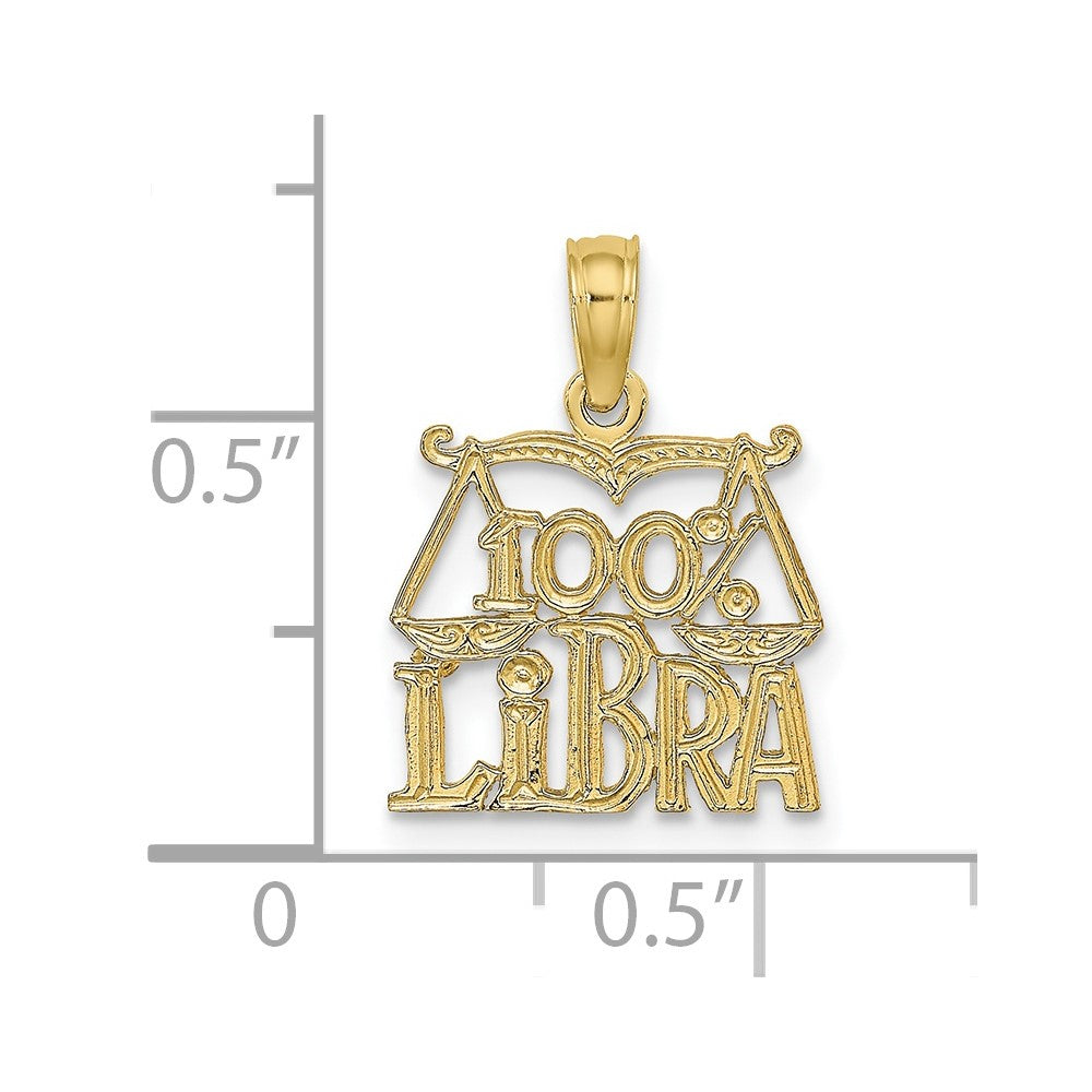 10K Yellow Gold 10K 100% Libra Zodiac Charm