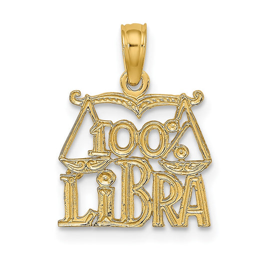 10K Yellow Gold 10K 100% Libra Zodiac Charm