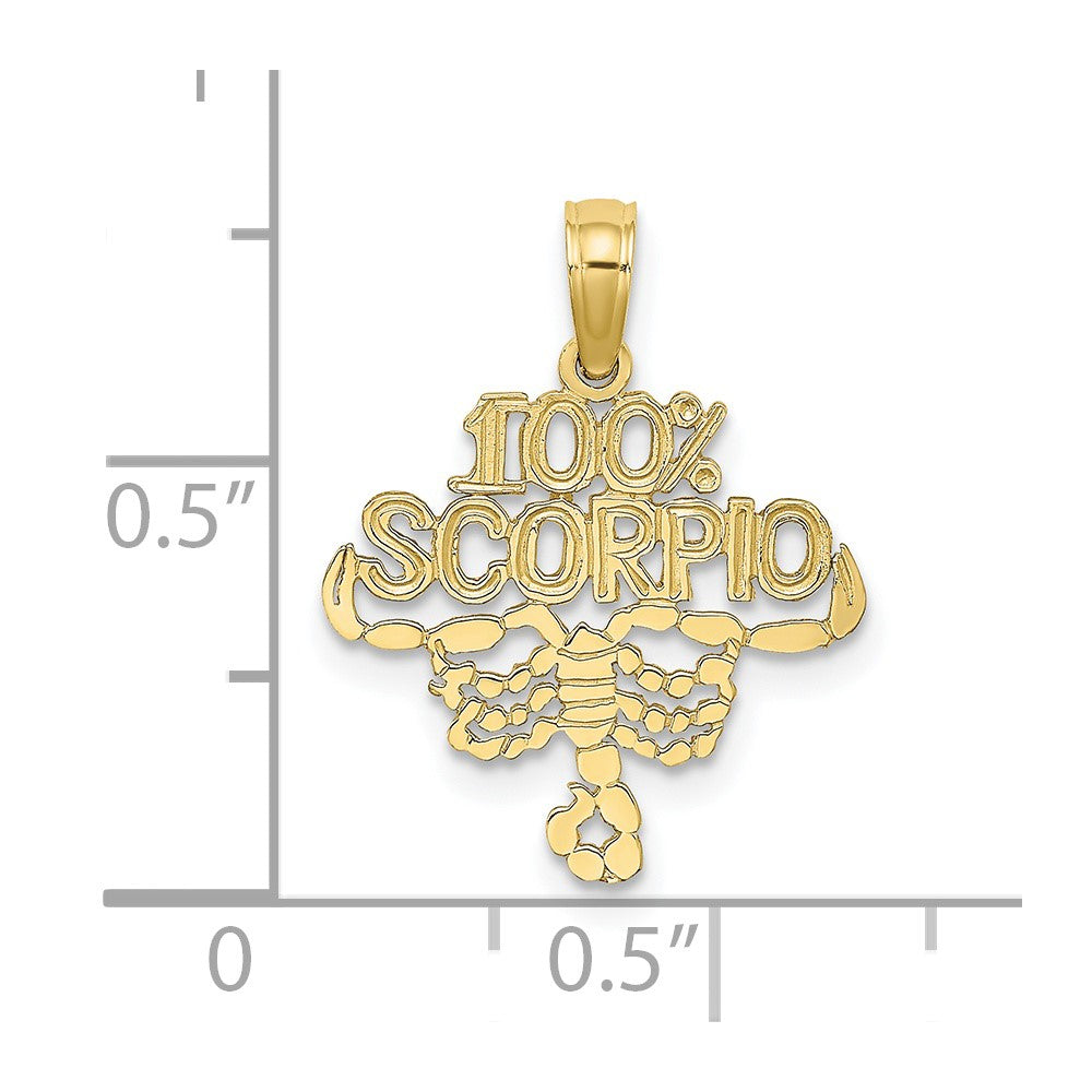 10K Yellow Gold 10K 100% Scorpio Zodiac Charm