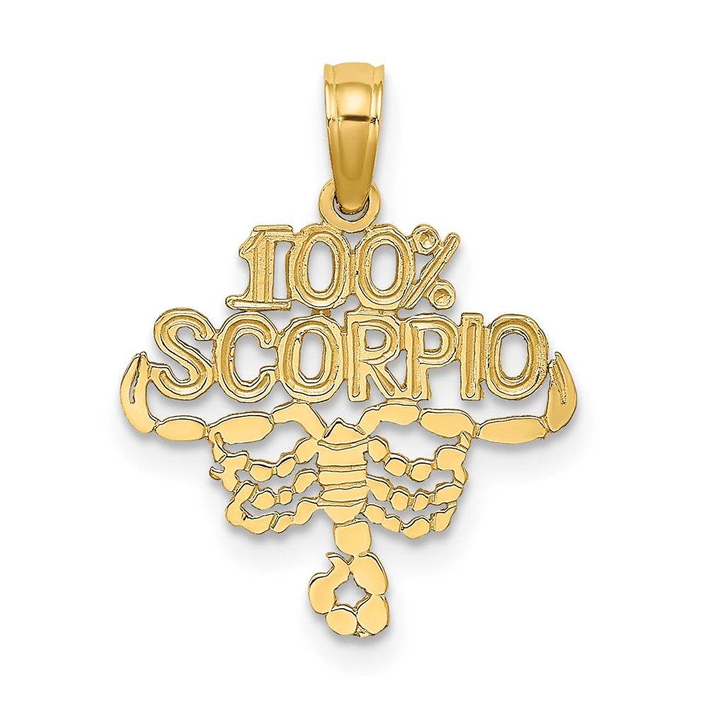 10K Yellow Gold 10K 100% Scorpio Zodiac Charm