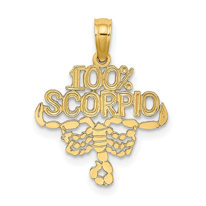 10K Yellow Gold 10K 100% Scorpio Zodiac Charm