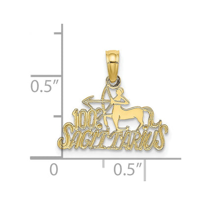 10K Yellow Gold 10K 100% Sagittarius Zodiac Charm