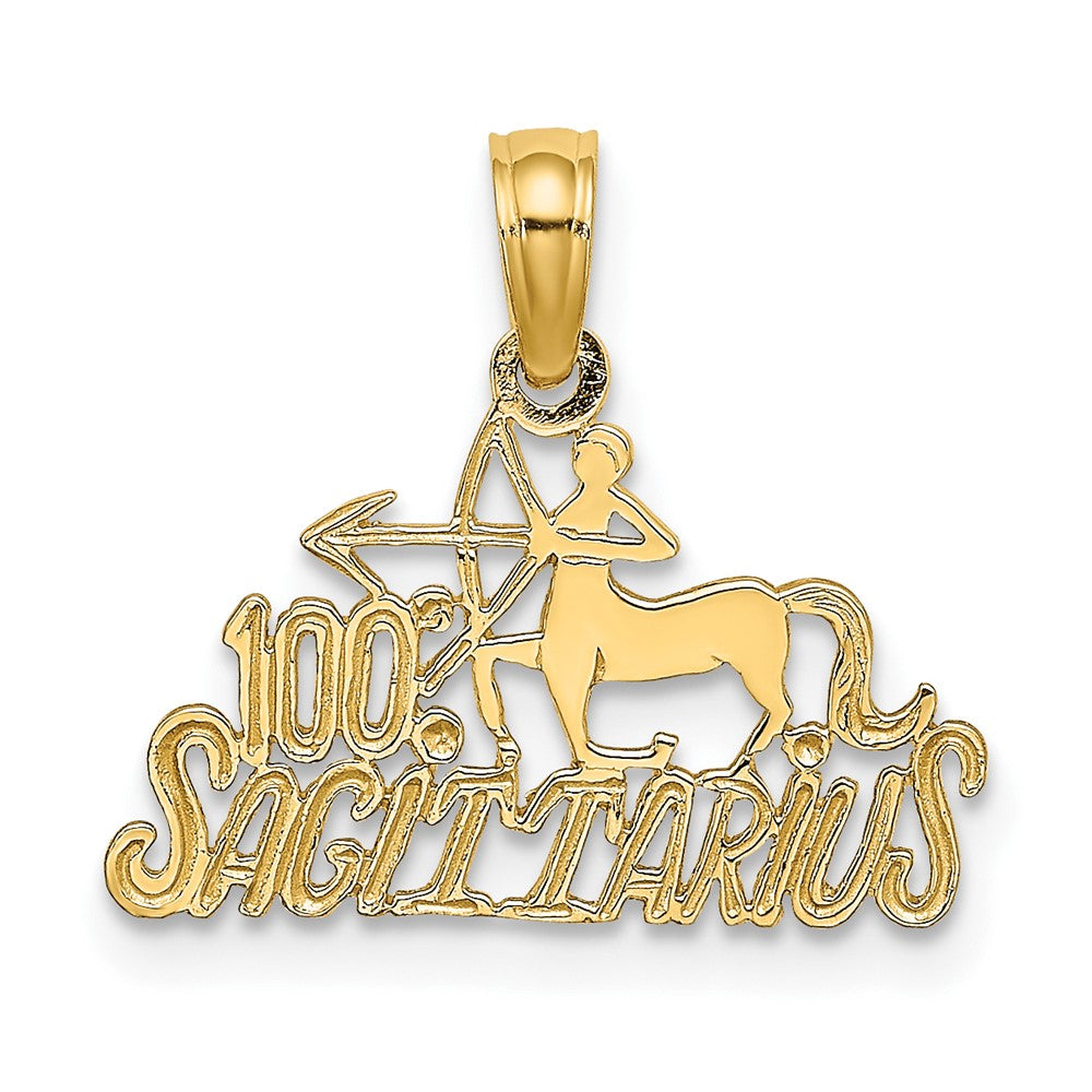10K Yellow Gold 10K 100% Sagittarius Zodiac Charm