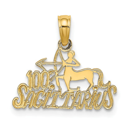 10K Yellow Gold 10K 100% Sagittarius Zodiac Charm