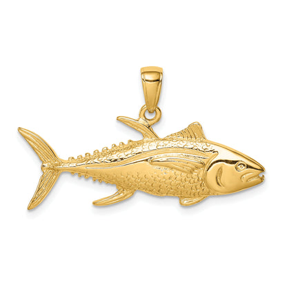 10K Yellow Gold 10K Yellowfin Tuna Fish Pendant