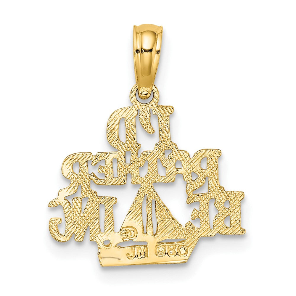 10K Yellow Gold 10K I'D Rather Be Sailing Charm