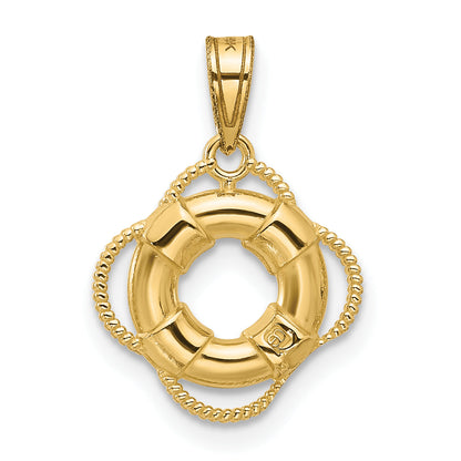10K Yellow Gold 10K Life Preserver Charm