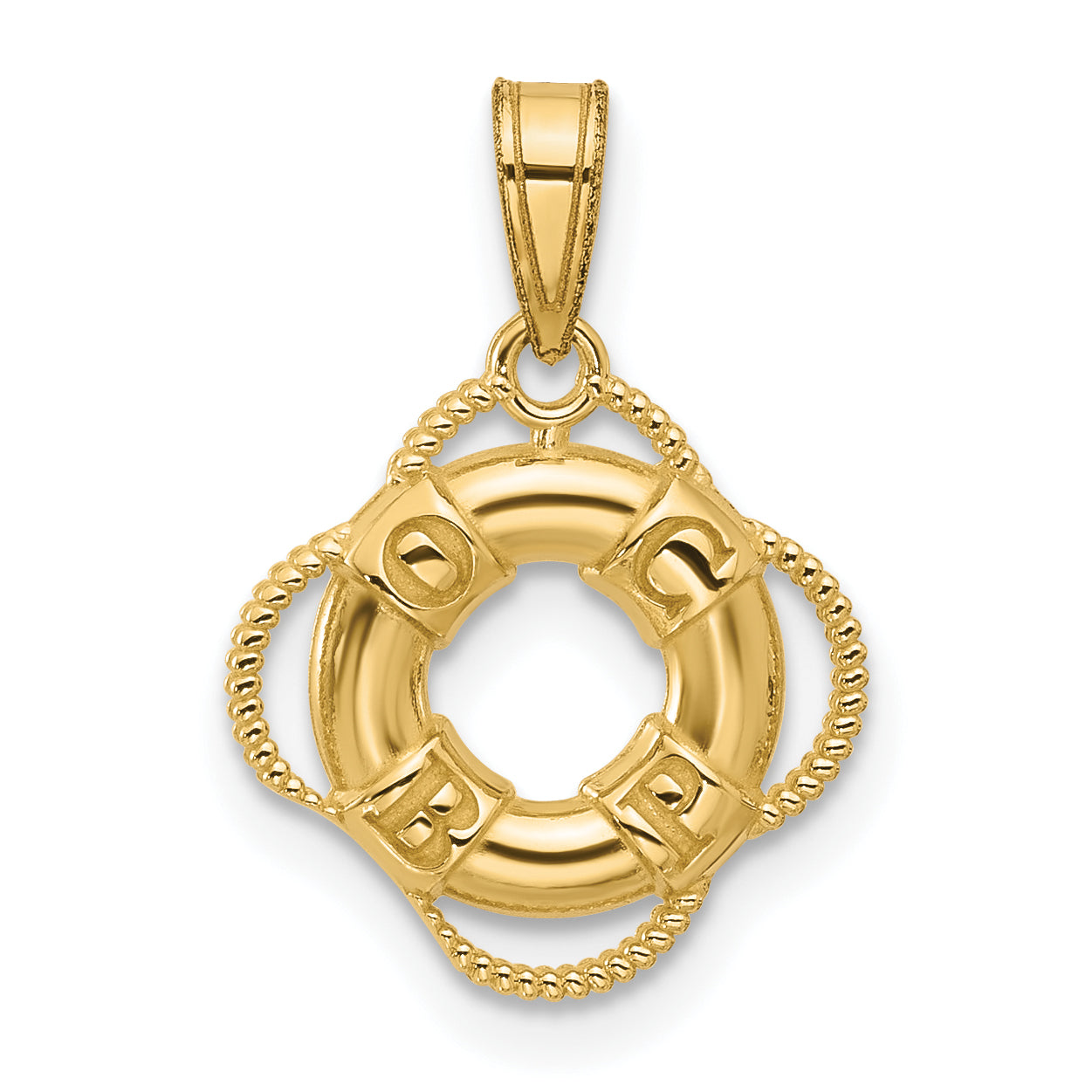 10K Yellow Gold 10K Life Preserver Charm