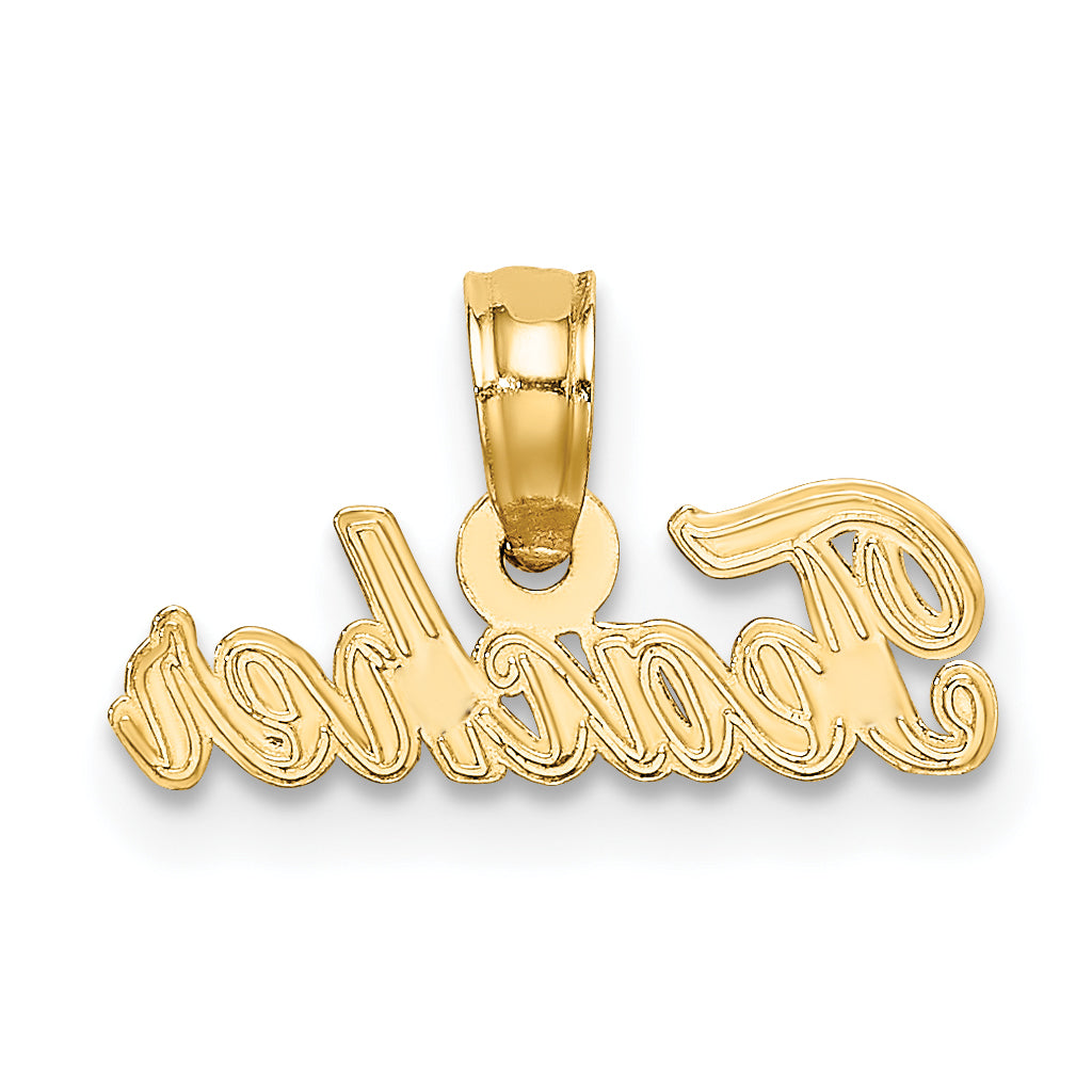 10K Yellow Gold Teacher Charm