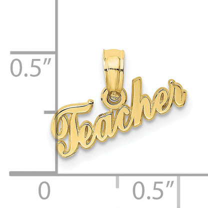 10K Yellow Gold Teacher Charm