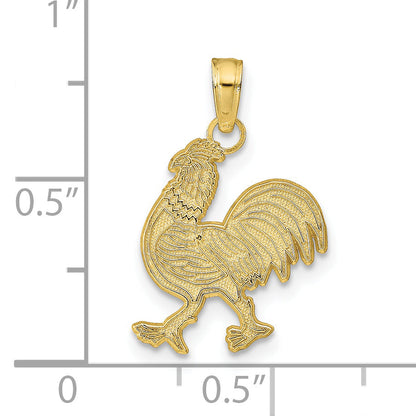 10K Yellow Gold 10K Rooster Pendant