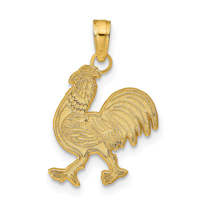 10K Yellow Gold 10K Rooster Pendant