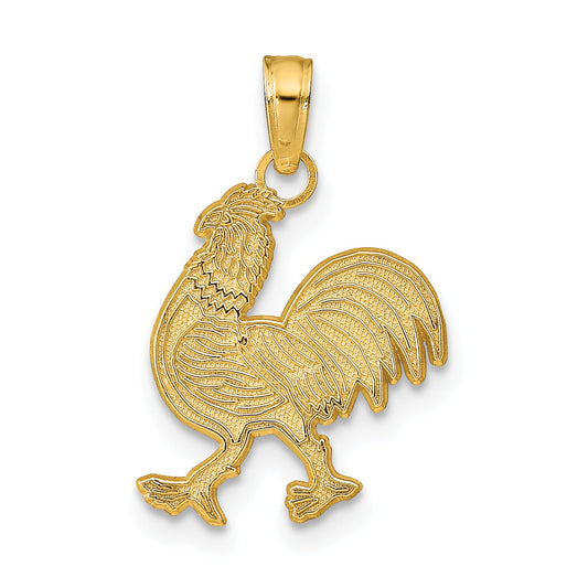 10K Yellow Gold 10K Rooster Pendant