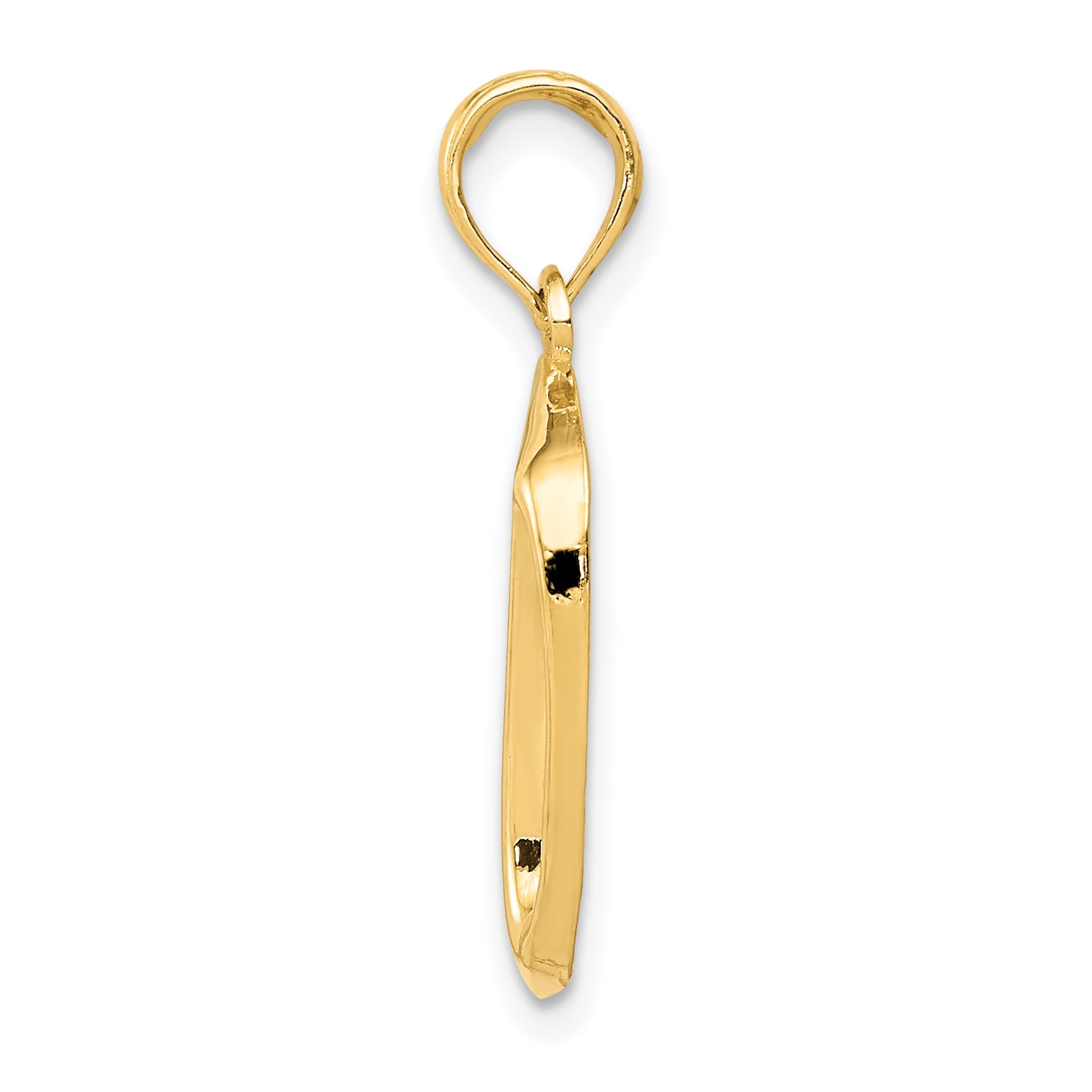 10K Yellow Gold 10K Dog Bowl Pendant