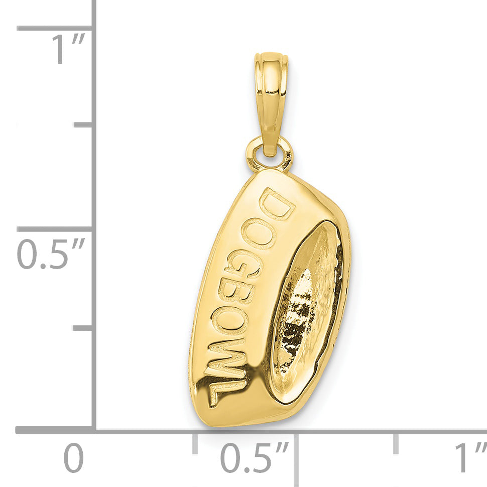 10K Yellow Gold 10K Dog Bowl Pendant