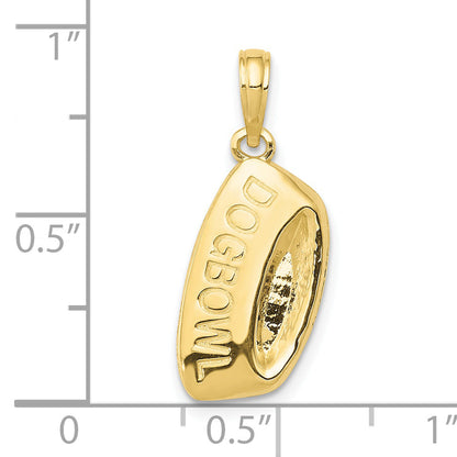 10K Yellow Gold 10K Dog Bowl Pendant