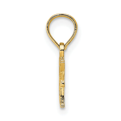 10K Yellow Gold I Heart My Cat Charm