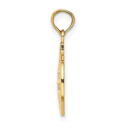 10K Yellow Gold 10K Our First Christmas Ornament Pendant