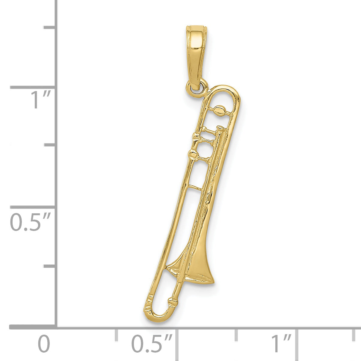 10K Yellow Gold 10K Trombone Pendant