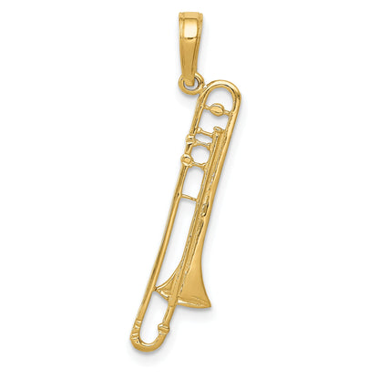 10K Yellow Gold 10K Trombone Pendant