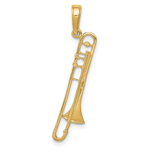 10K Yellow Gold 10K Trombone Pendant