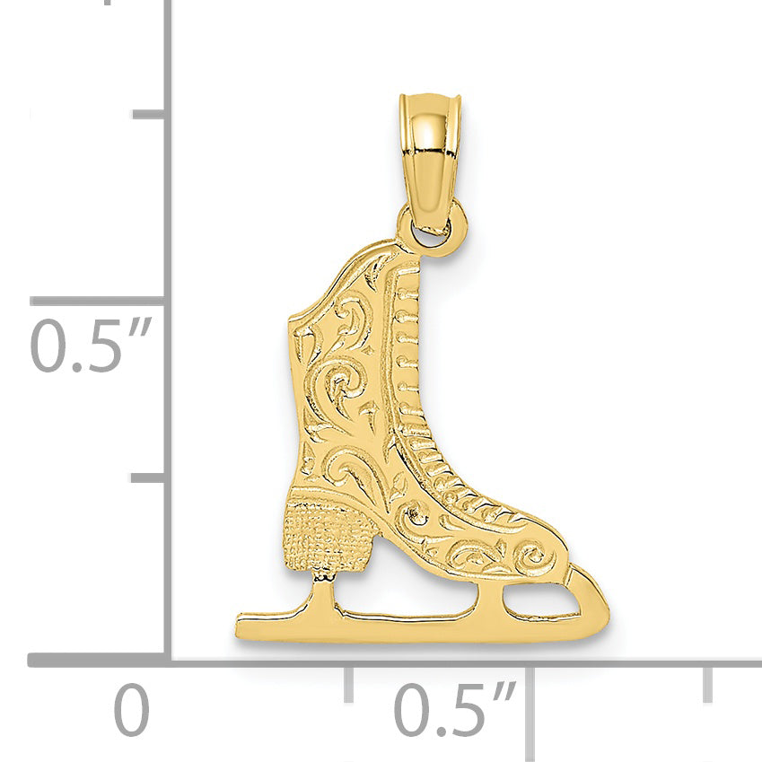 10K Yellow Gold 10K Ice Skate Charm
