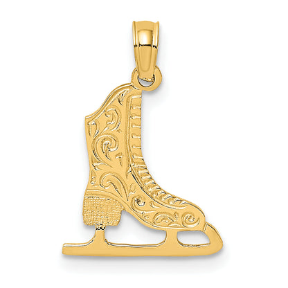 10K Yellow Gold 10K Ice Skate Charm